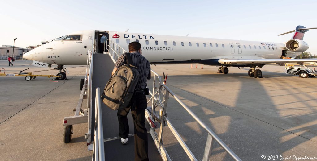 Boarding a Delta Air Lines Jet at Asheville Regional Airport