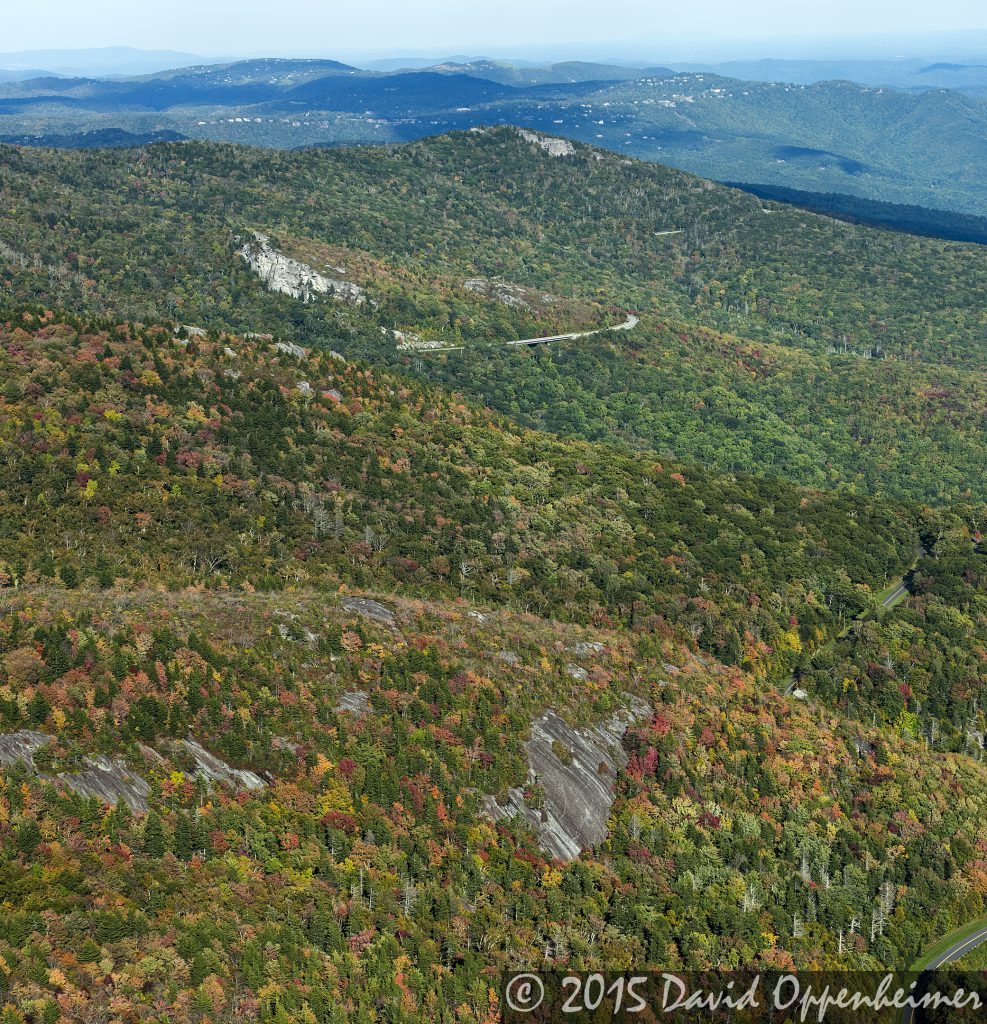 Aerial Photo of Fall Colors on the Blue Ridge Parkway