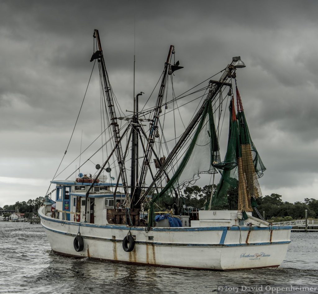 Fishing Boat in Georgetown Harbor Along Winyah Bay