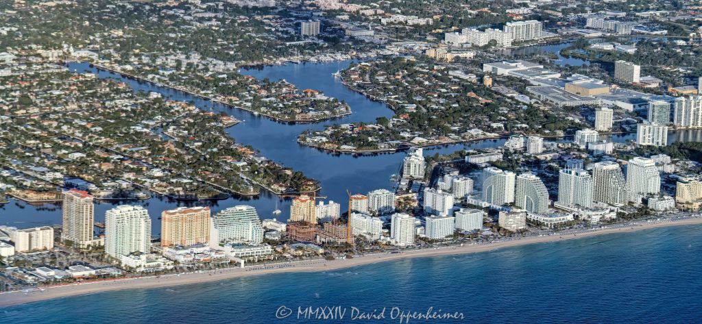Fort Lauderdale Beach Resorts and Condos along Las Olas Beach in Fort Lauderdale Florida Aerial View