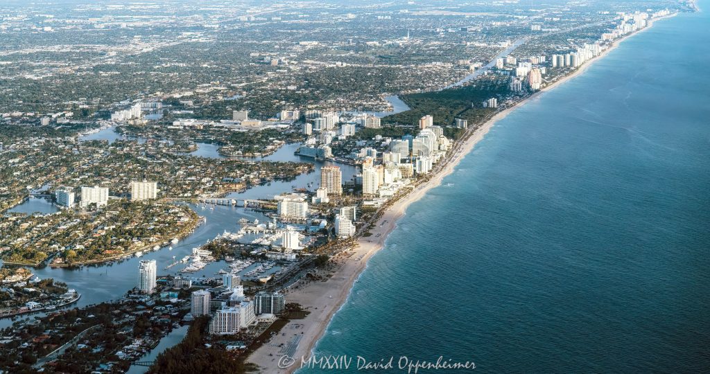 Fort Lauderdale Beach Resorts and Condos along Las Olas Beach in Fort Lauderdale Florida Aerial View