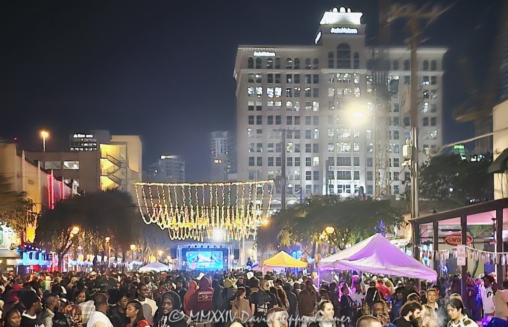 Downtown Countdown New Year’s Eve celebration in Fort Lauderdale, Florida - © 2024 David Oppenheimer - Performance Impressions photography archives - https://performanceimpressions.com Downtown Countdown, New Year’s Eve, NYE, New Year’s Eve celebration, festival, street festival, party, street, packed, crowd, packed crowd, Fort Lauderdale Orange Bowl Downtown Countdown, street party, City of Fort Lauderdale, Downtown Fort Lauderdale, downtown, city, celebration, people, Parks and Recreation, night, lights, stage, Fort Lauderdale, Florida, South Florida, David Oppenheimer, color, horizontal, United States, VAu 1-530-124, 1-13553735171,