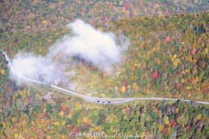 Funnel Top Overlook Milepost 409 Blue Ridge Parkway aerial view 6885 1