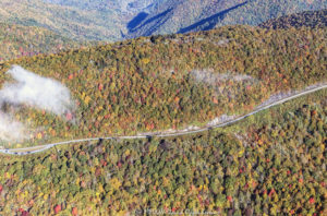 Funnel Top Overlook Milepost 409 Blue Ridge Parkway aerial view 6894 1