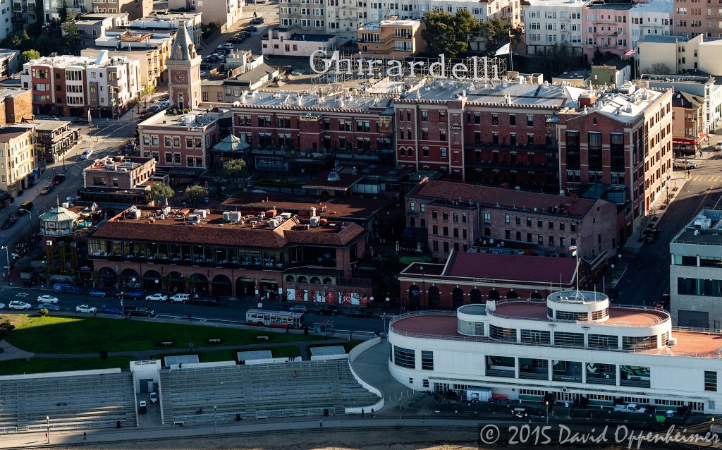 Ghirardelli Square at Fisherman’s Wharf Aerial Photo