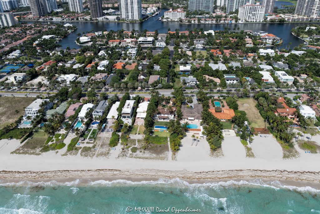 Golden Beach and South Island Florida Aerial View