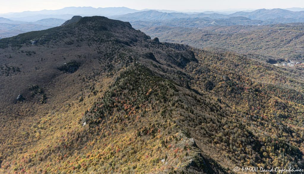 Grandfather Mountain State Park Aerial View During Peak Autumn Colors