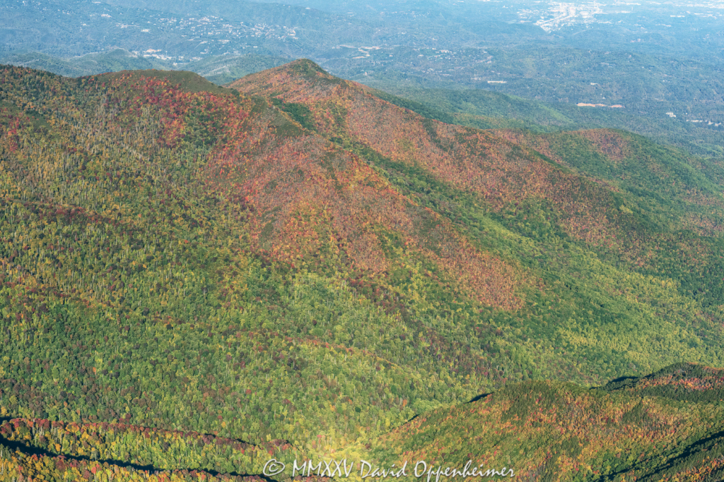 Great Smoky Mountains National Park Brushy Mountain with Gatlinburg and Pigeon Forge Aerial View