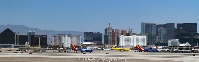 Harry Reid International Airport and the Las Vegas Strip skyline in Las Vegas, Nevada - © 2025 David Oppenheimer - Performance Impressions aviation photography archives - https://performanceimpressions.com Harry Reid International Airport, Las Vegas Strip, Las Vegas, Las Vegas skyline, skyline, Vegas Airport, Las Vegas Airport, McCarran International Airport, airport, LAS, KLAS, runway, terminal, planes, jets, aviation, travel, Nevada, daytime, visit, transportation, flight, tarmac, air travel, Clark County, Southwest, Southwest Airlines, Spirit, Spirit Airlines, hotels, casinos, resorts, Paradise, Aviation Museum, airplanes, aircraft, luxury, real estate, 5757 Wayne Newton Blvd, NV, 89119, cityscape, vacation, landscape, America, United States, USA, aviation photographer, aviation photography, horizontal, color, 1-14993092111