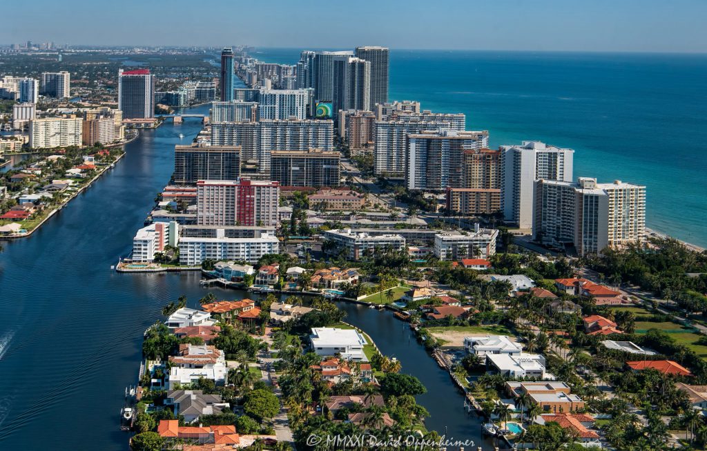 Hollywood South Central Beach Florida Aerial View