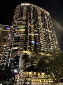 Icon Las Olas Luxury Apartments at 500 E Las Olas Blvd in Downtown Fort Lauderdale, Florida - © 2024 David Oppenheimer - Performance Impressions photography archives - https://performanceimpressions.com Icon, Icon Fort Lauderdale, Icon Las Olas Luxury Apartments, Icon Las Olas, 500 E Las Olas Blvd, 33301, Downtown Fort Lauderdale, Fort Lauderdale, nightscape, cityscape, skyline, night, lights, city lights, buildings, towers, skyscrapers, Colee Hammock, rental, luxury rental, condos, Las Olas, Las Olas real estate, tower, skyscraper, residences, New River, architecture, real estate, Fort Lauderdale real estate, luxury apartments, Florida, facade, waterfront, luxury real estate, dock, dockage, Intracoastal, Intracoastal Waterway, South Florida, Broward County, contemporary, modern, exclusive, resort-style, Sieger Suarez Architects, Sieger Suarez, Moss Construction, The Related Group, Related Group, Related, Cushman & Wakefield, Rabina Properties, John Catsimatidis, luxury high-rise, night, lights, colorful, sunset, palm trees, tropical, David Oppenheimer, color, vertical, United States, VAu 1-530-124, 1-13553735171,