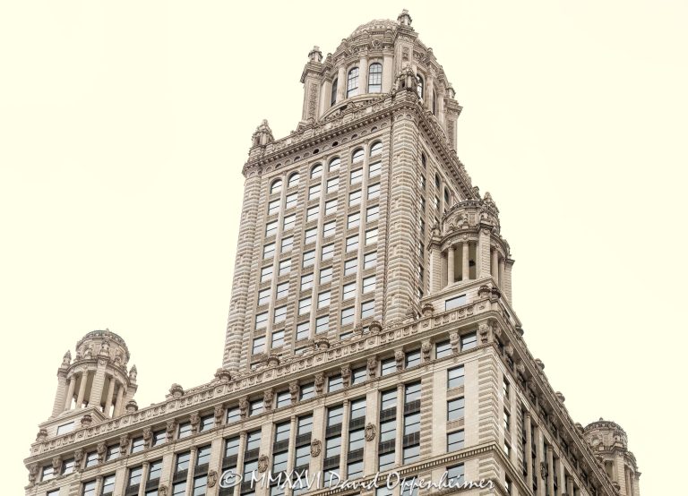 Jewelers Building at 35 East Wacker Drive in Chicago, Illinois, showing the ornate terra cotta exterior, upper tower, and historic skyscraper architecture in the Loop. Also known as 35 East Wacker, the building was formerly the Pure Oil Building and North American Life Building – © 2026 David Oppenheimer – Performance Impressions photography archives https://performanceimpressions.com Jewelers Building, 35 East Wacker, 35 East Wacker Drive, 35 E Wacker Dr, Jewelers Building Chicago, 35 East Wacker Chicago, Pure Oil Building, North American Life Building, North American Life Insurance Building, Chicago Loop, Loop Chicago, East Wacker Drive, Wacker Drive, Chicago architecture, Chicago skyscraper, historic skyscraper, terra cotta, ornate exterior, upper tower, building exterior, exterior, facade, historic architecture, classical revival architecture, neoclassical architecture, Chicago Landmark, downtown Chicago, Cook County, Illinois, Joachim Giaver, Frederick P Dinkelberg, Thielbar and Fugard, high rise, office building, commercial building, architecture, building, skyscraper, landmark, urban architecture, city architecture, architectural detail, windows, decorative masonry, ornamental detail, stonework, vertical architecture, Midwest, United States, 60601, Licensing, image licensing, commercial imagery, photography licensing, art, print, fine art, commercial photography, David Oppenheimer, vertical, 1-15156784411