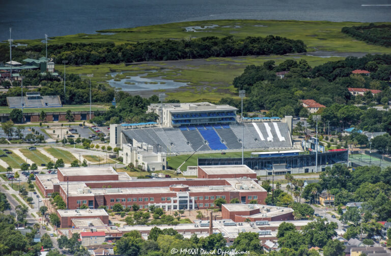 Johnson Hagood Memorial Stadium Charleston aerial view