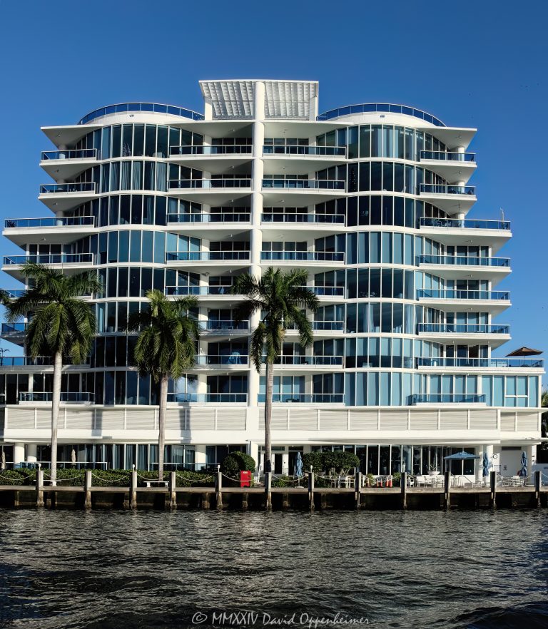 La Rive Condo luxury waterfront condo building at 715 Bayshore Drive in the Central Beach neighborhood of Fort Lauderdale, Florida - © 2024 David Oppenheimer - Performance Impressions photography archives - https://performanceimpressions.com La Rive Condo, La Rive, 715 Bayshore Dr, Central Beach, Sunrise Intracoastal, Bayshore, boutique-style, boutique, luxury condos, luxury waterfront condos, 33304, East Fort Lauderdale, Fort Lauderdale, building, tower, skyscraper, rental, luxury, balconies, condos, residences, New River, architecture, Middle River, real estate, Fort Lauderdale real estate, luxury apartments, Florida, facade, waterfront, luxury real estate, dock, dockage, Intracoastal, Intracoastal Waterway, South Florida, Broward County, Luis Revuelta, Revuelta Vega Leon Architects, Atlantic Properties Group, Atlantic Properties, Coastal Construction, contemporary, modern, exclusive, resort-style, colorful, sunset, palm trees, tropical, ocean, seawall, Atlantic Ocean, David Oppenheimer, color, horizontal, United States, VAu 1-530-124, 1-13553735171,