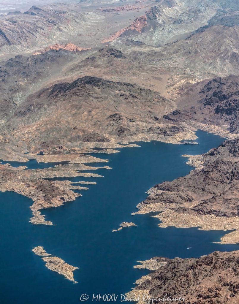 Lake Mead Shoreline by Auxiliary Point in Hamblin Bay in Boulder Canyon Aerial View