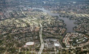 Lake Wellington in Wellington, Florida Aerial View