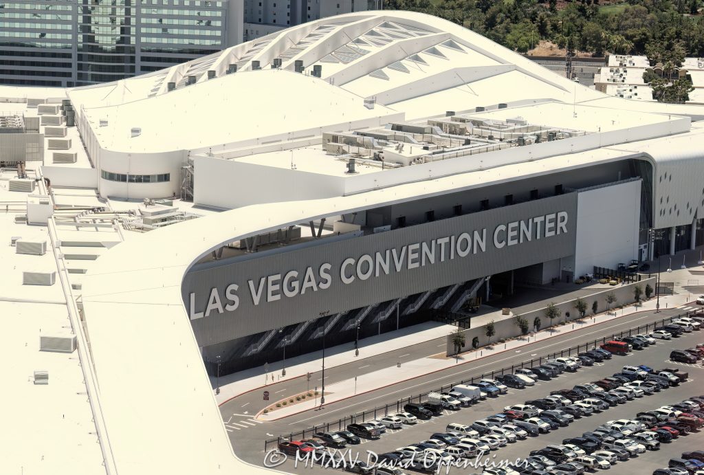 Las Vegas Convention Center Aerial View Las Vegas Convention Center at 3150 Paradise Rd in Paradise, Nevada aerial view - © 2025 David Oppenheimer - Performance Impressions aerial photography archives - https://performanceimpressions.com Las Vegas Convention Center, LVCC, 3150 Paradise Rd, Paradise, Nevada, convention center, building, façade, entrance, architecture, facility, conventions, Las Vegas, Las Vegas Convention and Visitors Authority, LVCVA, 1-14977862771
