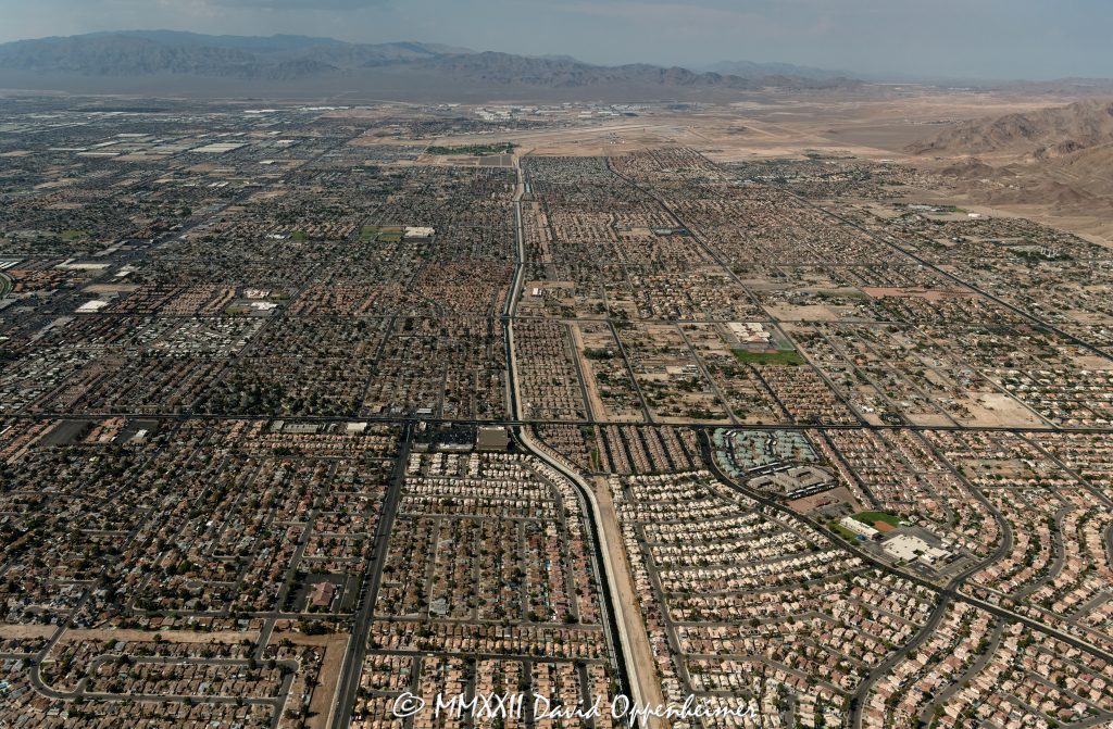 Las Vegas Nevada Residential House Neighborhoods Aerial View