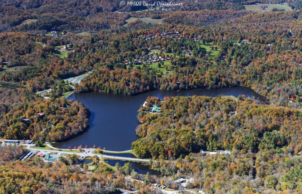 Linville Land Harbor Golf Club and Lake Aerial View