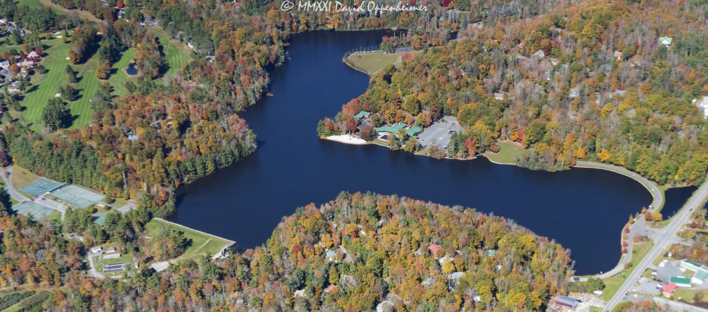 Linville Land Harbor Golf Club and Lake Aerial View