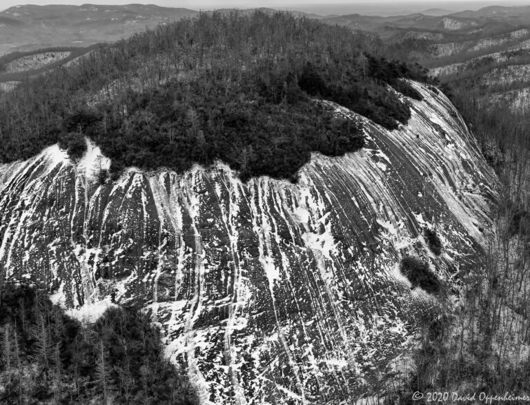 Looking Glass Rock Ice and Snow aerial view