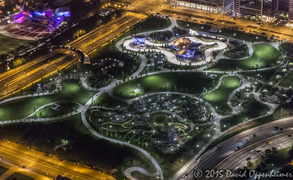 Maggie Daley Park in Chicago Aerial Photo