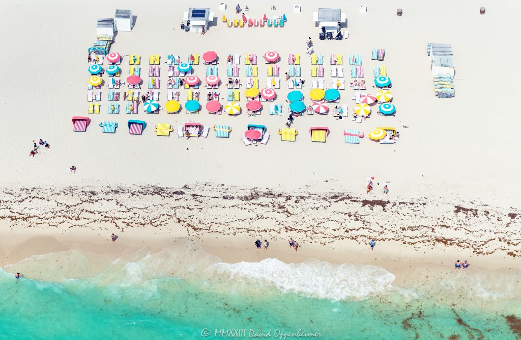 Miami Beach Umbrellas at The Confidante Miami Beach Aerial View – Andaz Miami Beach