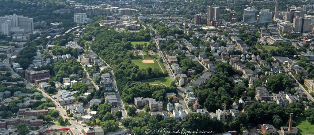 Mission Hill Neighborhood Real Estate in Boston Aerial