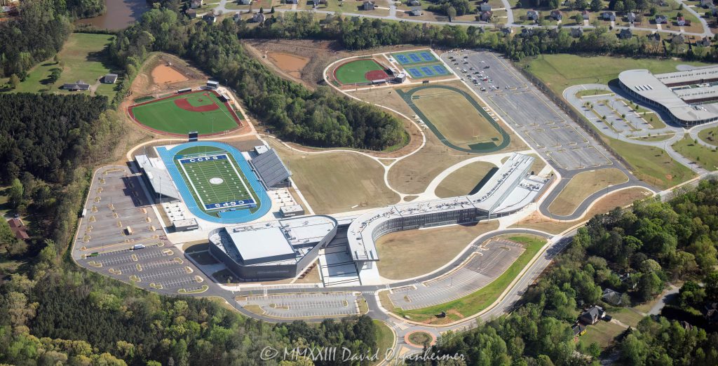 Sr High School in Ellenwood, Georgia Aerial View