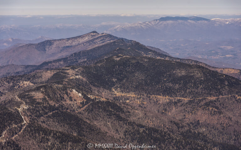 Mount Mitchell State Park winter aerial view