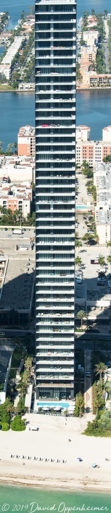 Muse Residences Tower on Sunny Isles Beach Aerial