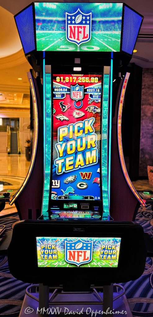 NFL Slots Super Bowl Jackpots Slot Machine at The Venetian Casino by Aristocrat Technologies