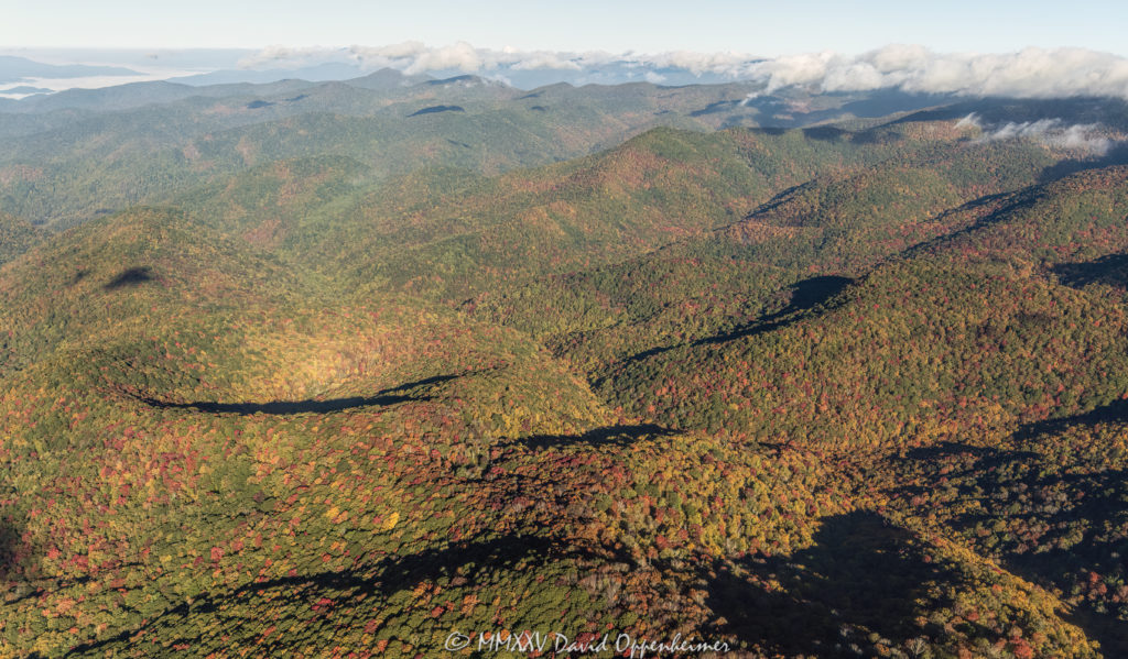 Great Balsam Mountains in Nantahala National Forest in Jackson County North Carolina Aerial View