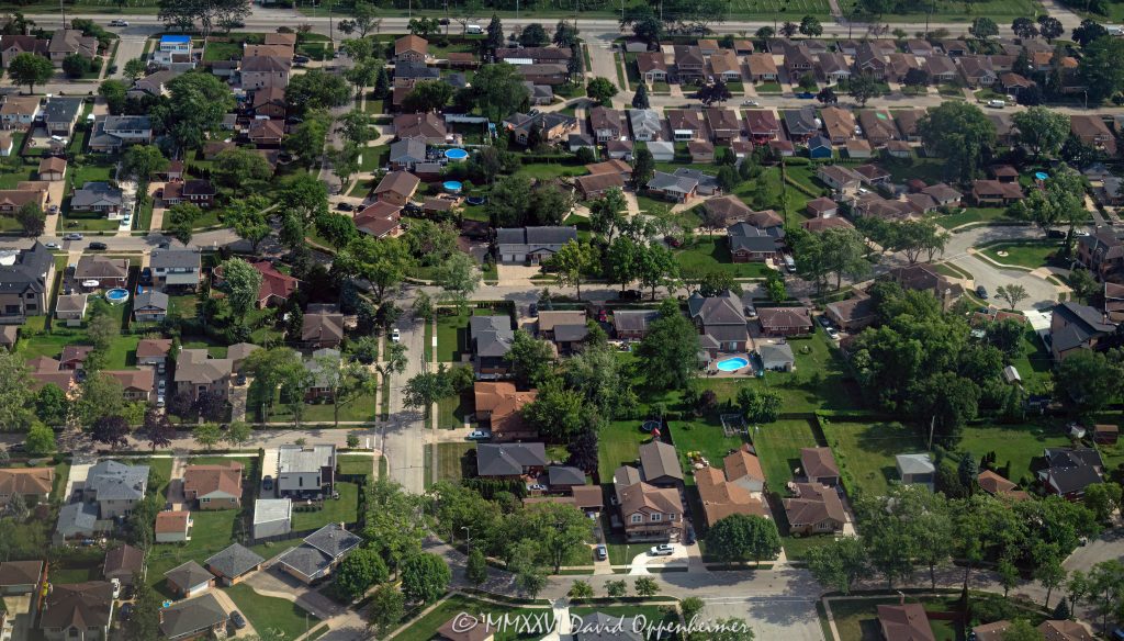 Norridge Illinois Neighborhood Aerial View