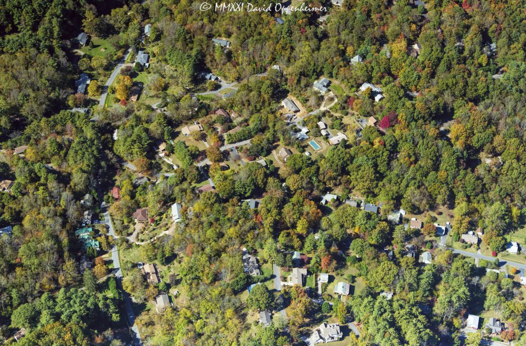 Beaverdam Neighborhood in North Asheville Aerial View