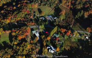 Pineola and Crossnore area of Avery County NC with Autumn Colors Aerial View