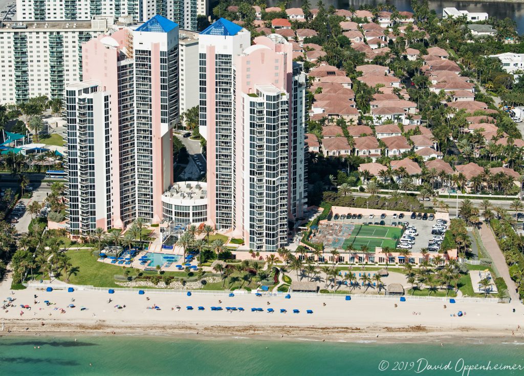 Ocean One Condo on Sunny Isles Beach Aerial