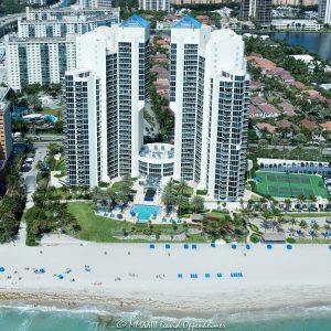 Ocean One Condo on Sunny Isles Beach Aerial View