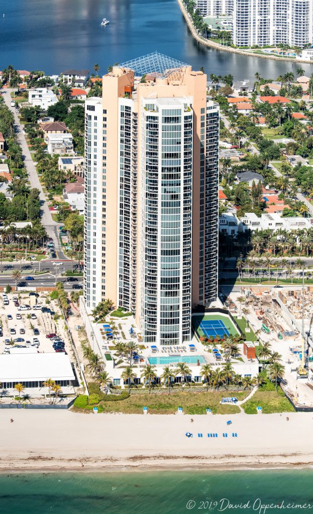 Ocean Three Condo on Sunny Isles Beach Aerial