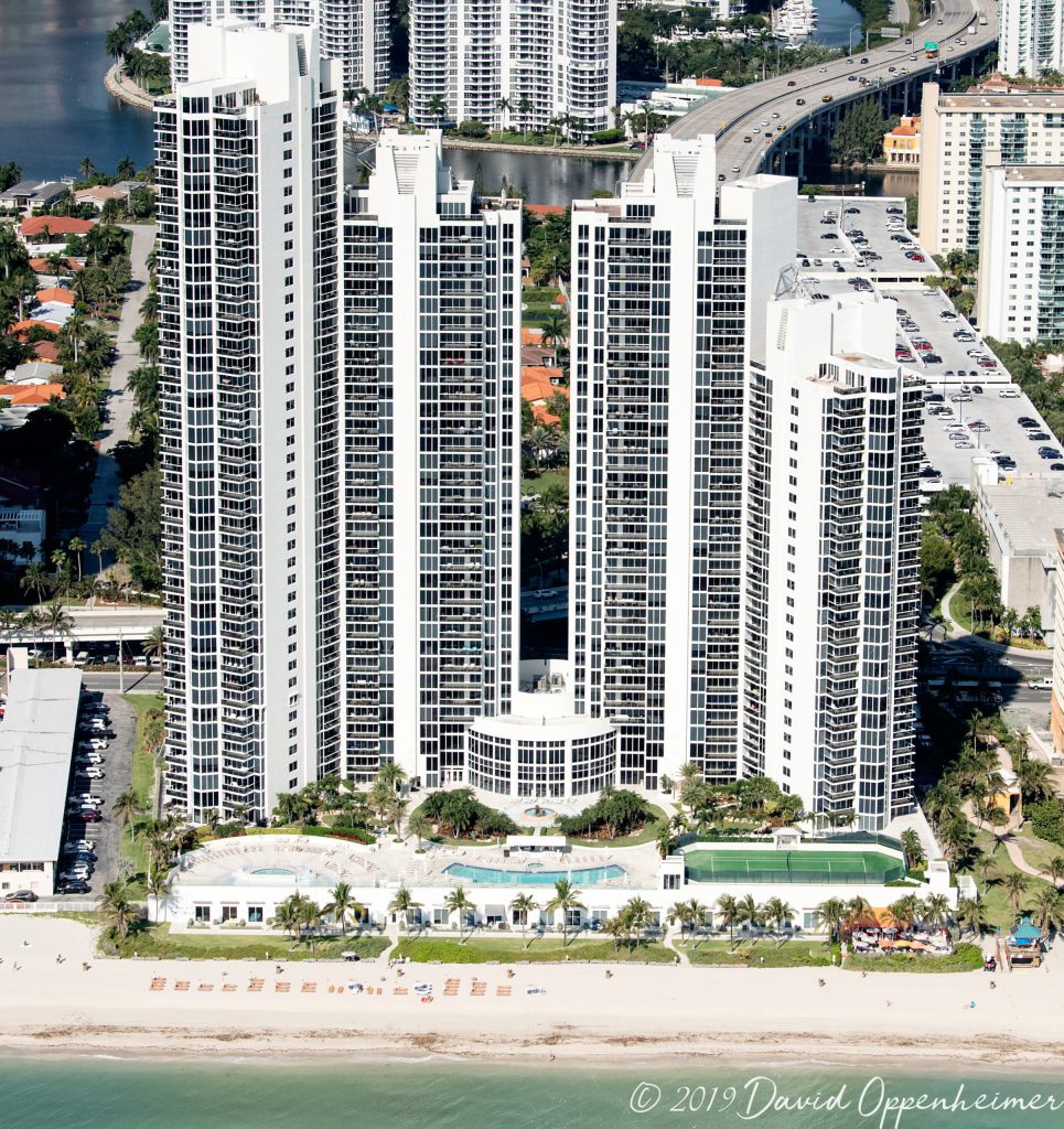 Ocean Two Condo on Sunny Isles Beach Aerial