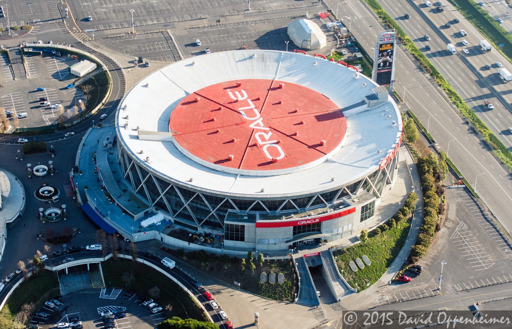 Oracle Arena – Oakland-Alameda County Coliseum Arena Aerial Photo