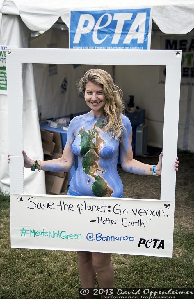PETA Mother Earth Girl at Bonnaroo