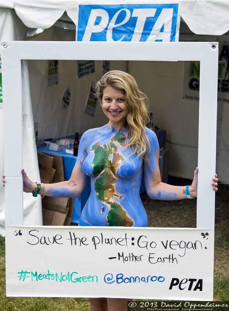 PETA Mother Earth Girl at Bonnaroo