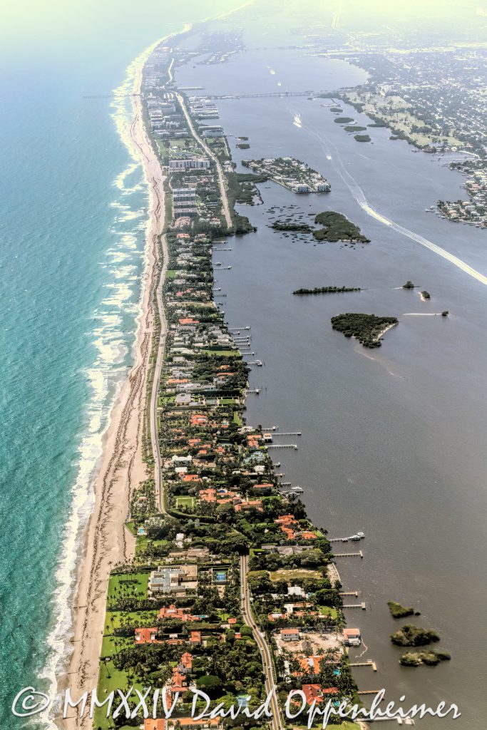 Billionaire’s Row in Palm Beach, Florida Aerial View