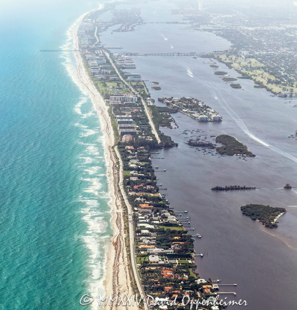 Billionaire’s Row in Palm Beach, Florida Aerial View