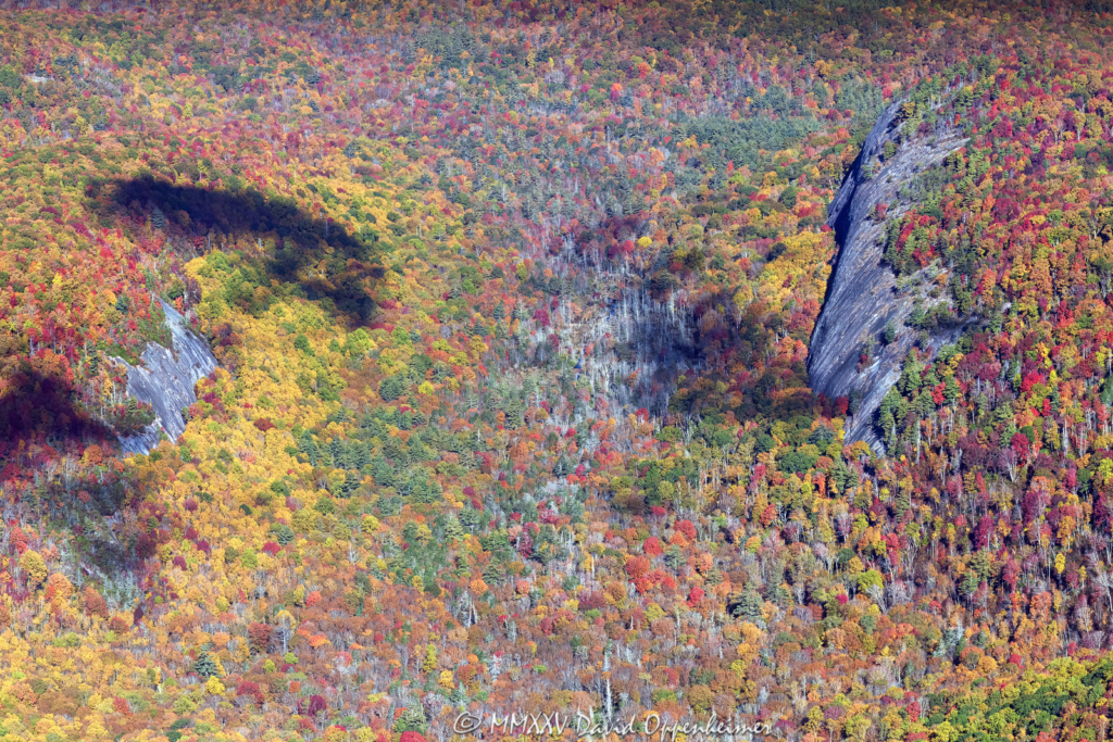 Panthertown Valley with Salt Rock Cliffs in Western North Carolina Aerial View