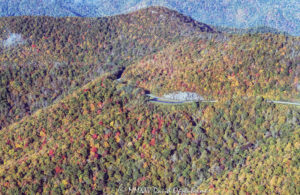 Pink Beds Overlook Blue Ridge Parkway aerial view 6914 1