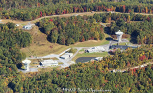 Pisgah Astronomical Research Institute PARI radio telescopes aerial view 8483 1