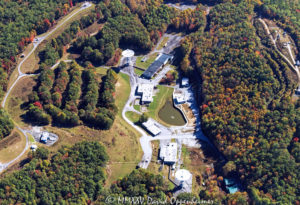 Pisgah Astronomical Research Institute PARI radio telescopes aerial view 8522 1