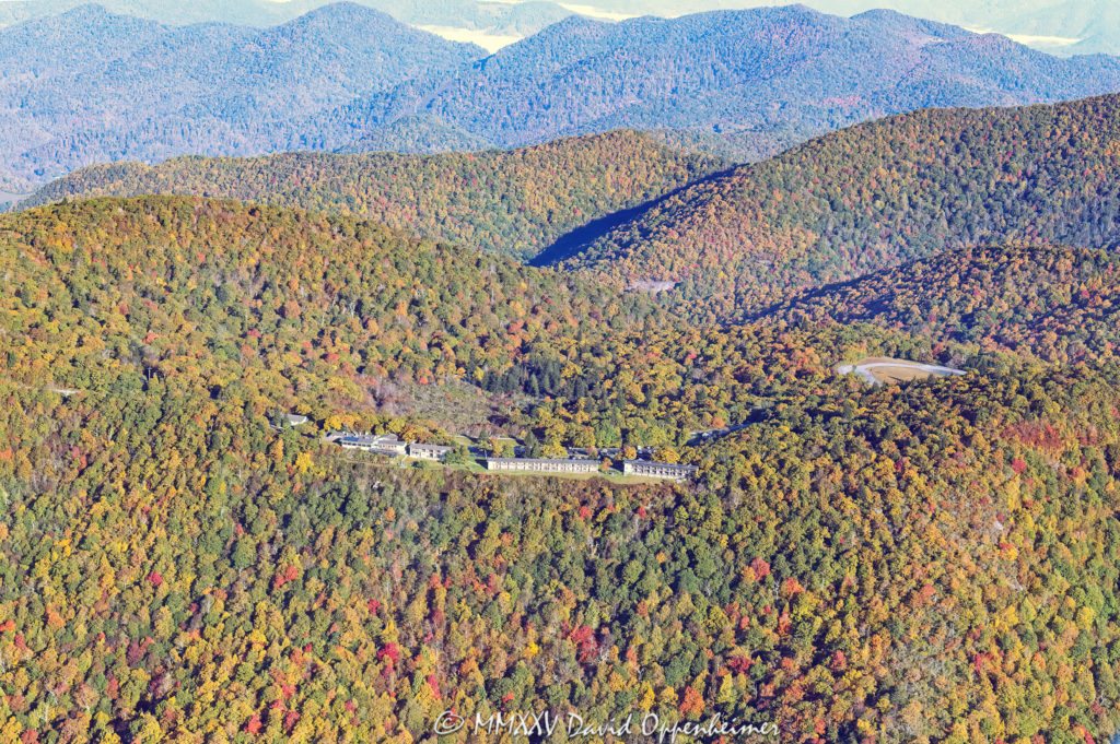 The Pisgah Inn on the Blue Ridge Parkway Aerial View